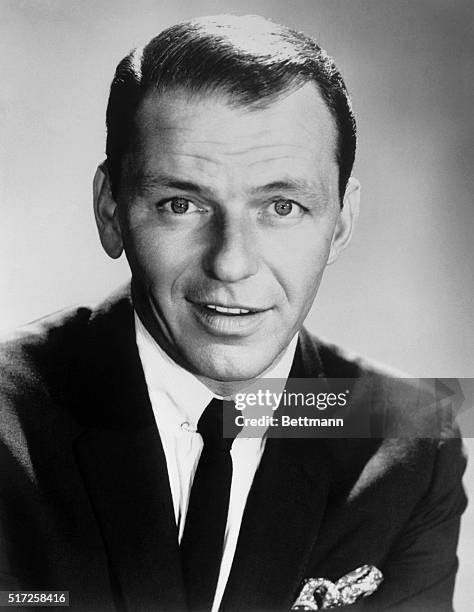 Portrait of singer and actor Frank Sinatra.
