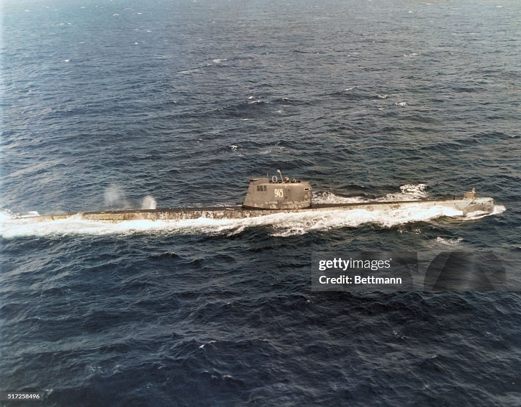 Soviet Attack Submarine Near Cuba During Cuban Missile Crisis