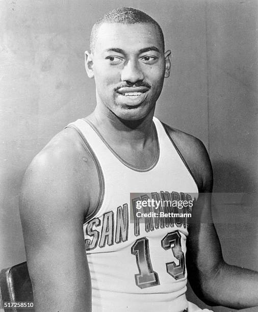 Wilt Chamberlain S.F. Warriors. No. 13 Ht. 7'1" Wt. 250 Kansas.