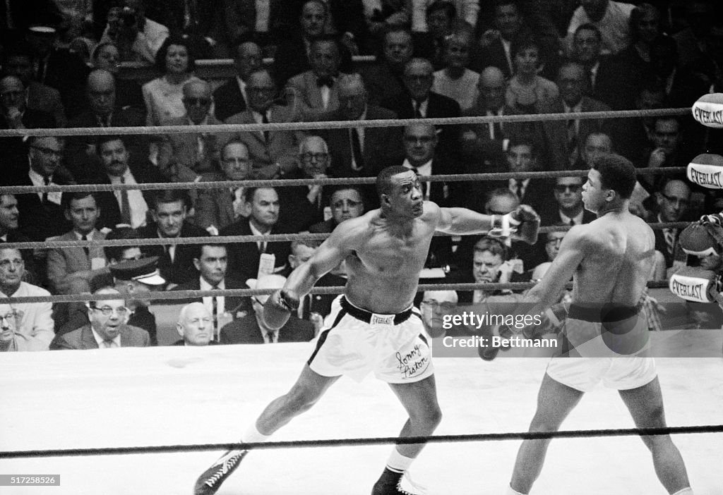 Cassius Clay and Sonny Liston During Bout