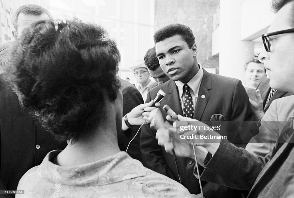 Boxer Muhammad Ali Meeting With Press