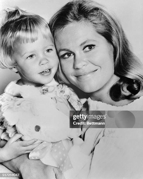 Half of Tabatha poses with her stage mother, actress Elizabeth Montgomery, the witch on the TV series Bewitched.