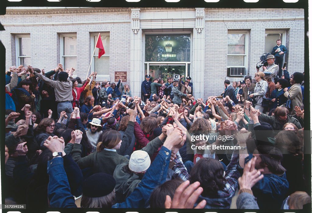 Demonstrators Participating in Sit-Down