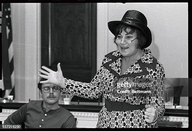 One of the most outspoken of Congress' new members is Representative Bella Abzug, , as seen here.