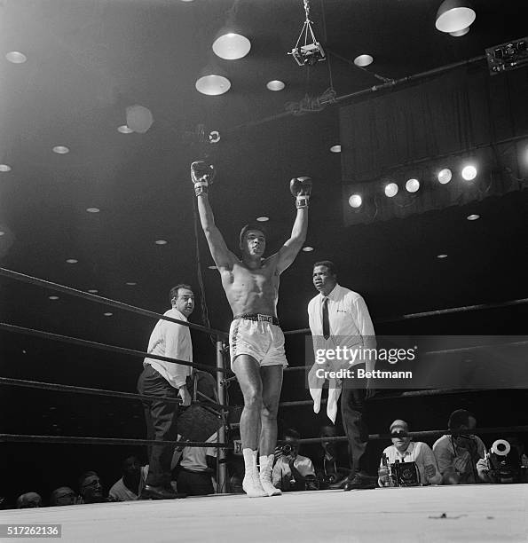 Muhammad Ali after defeating Sonny Liston to become the new Heavyweight Champion.