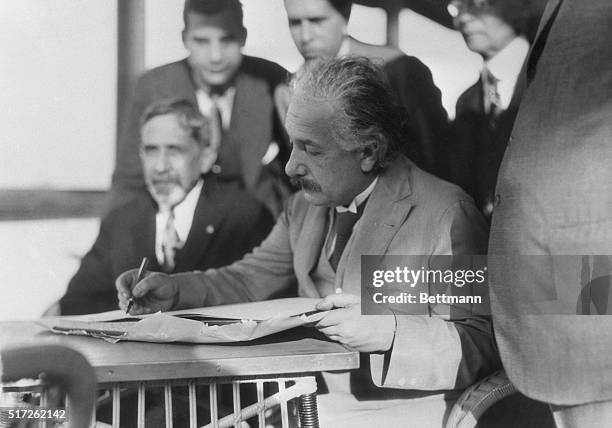 Professor Albert Einstein, father of the theory of relativity and distinguished German scientist, arrived in Havana, Cuba to get a taste of tropical...