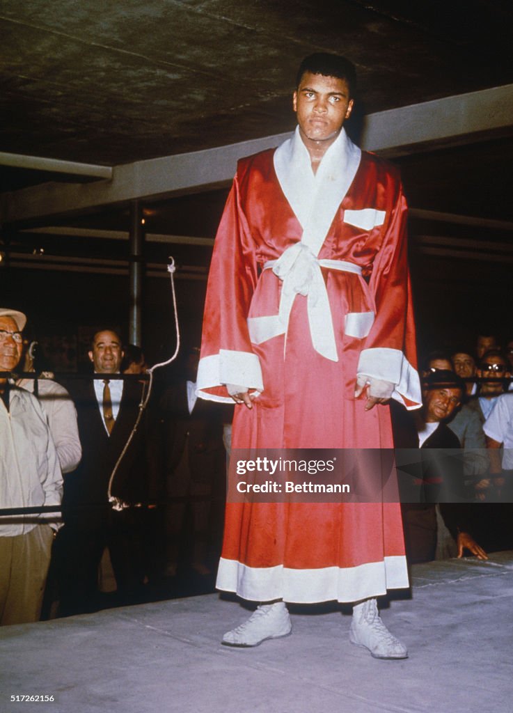 Cassius Rai Heavyweight challenger Cassius Clay in his training camp, February ...