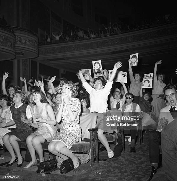 Teenagers go wild over the Dave Clark Five at the Donnelly Memorial Theater in Boston.