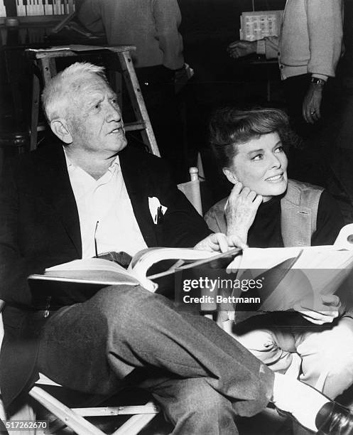 Looking tired, Spencer Tracy works on the set of his final film, the 1967 comedy Guess Who's Coming to Dinner. It was just that his last effort...