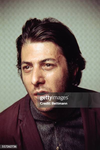 Actor Dustin Hoffman Wearing Burgundy Suit Jacket Actor Dustin Hoffman Wearing Burgundy Suit Jacket