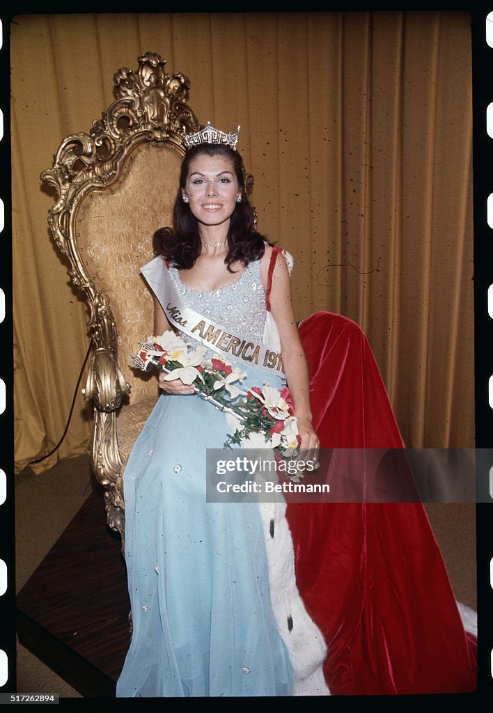 Miss America 1972 Sitting on Throne