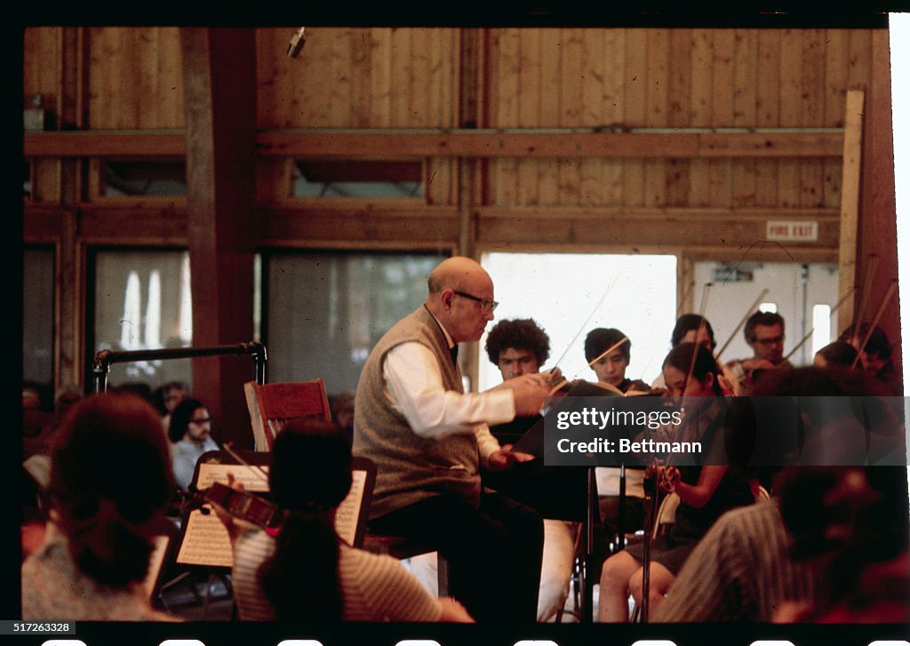 Portrait of Pablo Casals Conducting