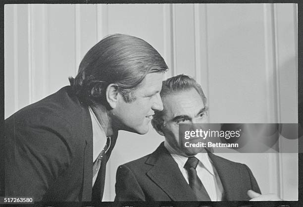 Montgomery, Alabama: Senator Edward Kennedy paid a courtesy call on Alabama Governor George C. Wallace here 9/22. The Massachusetts Senator stopped...