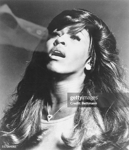 Tina Turner singing. April 14, 1973.