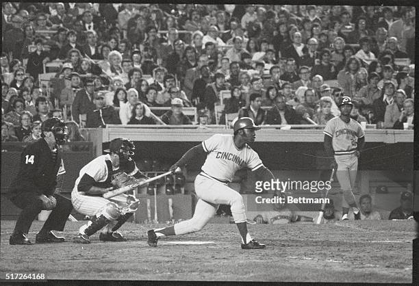 Cincinnati Reds' Joe Morgan batting in game against NY Mets at Shea Stadium.