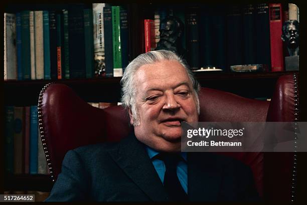 President of International Olympic Committee , Lord Michael Killanin, being interviewed.