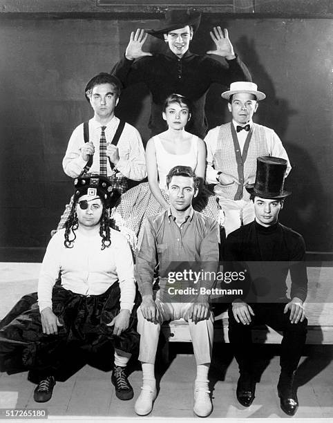 The Original 1960 Cast Of The Fantasticks: Jerry Orbach , top; Center row, from left: Hugh Thomas , Rita Gardner, , William Larsen, ; Bottom row,...