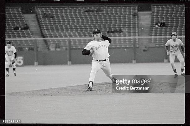 New York Met's pitcher Tom Seaver, pitched a four-hit shutout, 6-0 victory over the San Francisco Giants during this game on April 26th. Seaver, the...