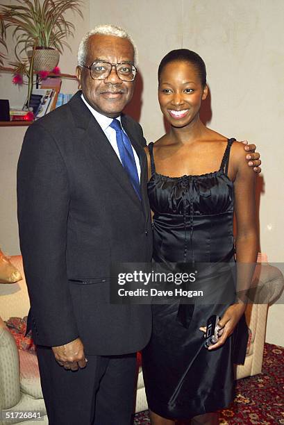 Broadcaster Sir Trevor MacDonald and singer Jamelia attend the launch party celebrating Vodafone's new service Vodafone Live! with 3G on November 10,...