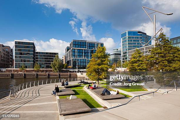 modern architecture at dalmannkai - hamburg germany stock pictures, royalty-free photos & images