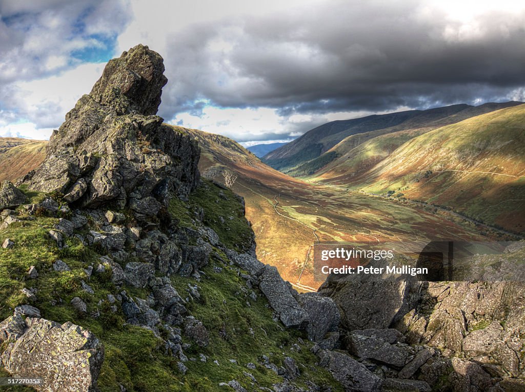 Helm Crag summit in the English Lake District