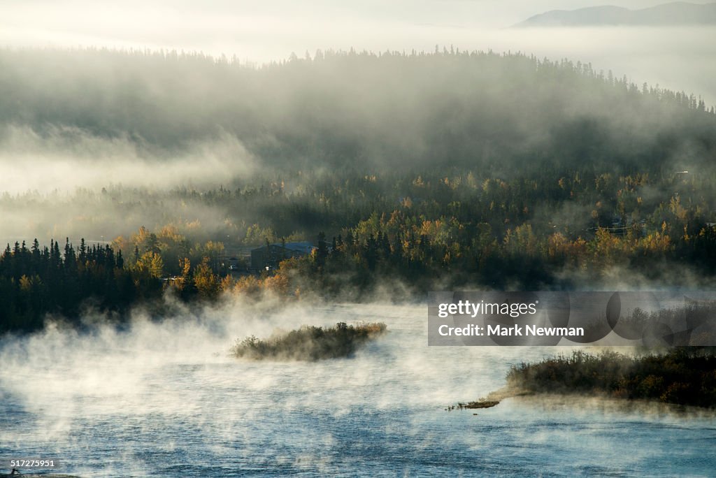 Dawn over yukon river
