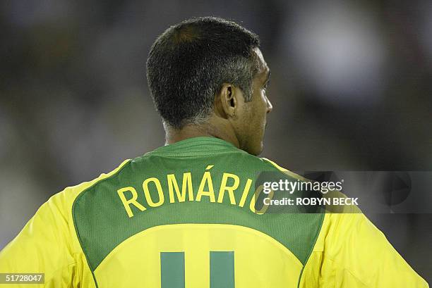 Brazilian striker Romario de Souza Faria before the start of "La Gran Despedida", "The Grand Farewell", a football match between Mexico and Brazil to...