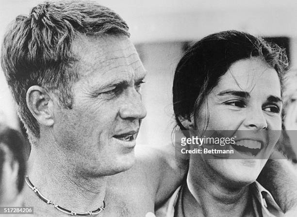 Steve McQueen and Ali McGraw in a scene from the 1972 movie "The Getaway."