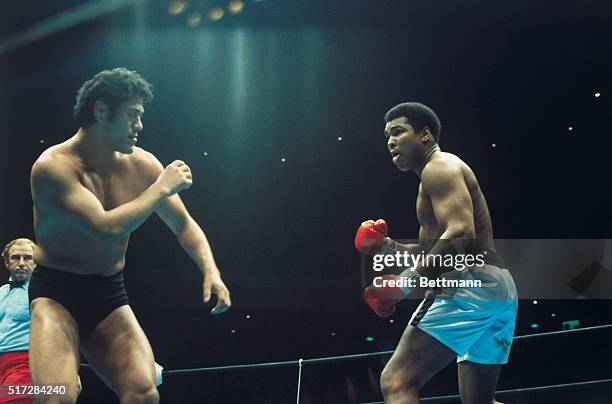 The Wrestling-Boxing Exhibition Fight between Muhammad Ali and Japanese wrestler Antonio Inoki. Ali and Inoki fought 15-rounds ending in a draw.