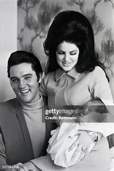 Elvis and Priscilla Presley with New Daughter Elvis and Priscilla Presley with New Daughter