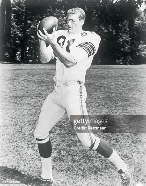 Jackie Smith, wide receiver for the St. Louis Cardinals is shown here on the field.