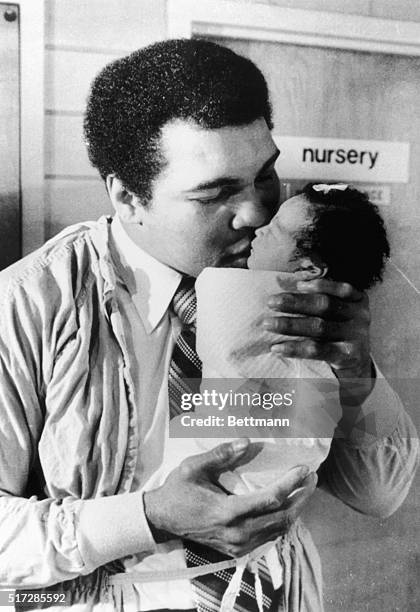 Miami Beach, Florida: Heavyweight champ Muhammad Ali became a father for the sixth time with the birth of his fifth daughter, Laila. Ali's wife,...