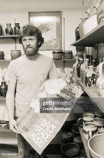 East Hartford, CT- John A. Macomber a potter, still has a poster of the Woodstock Music Festival. Ten years ago he was an unemployed draftsman when...