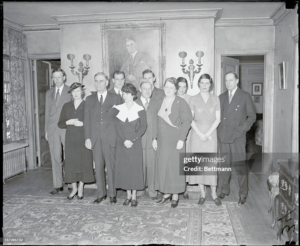 War Officials and Family Members Posing