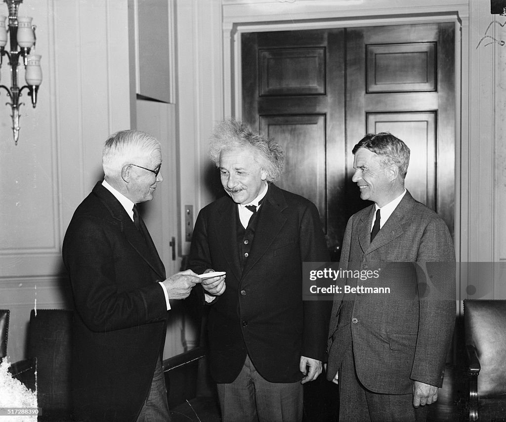 Albert Einstein Receiving Franklin Medal