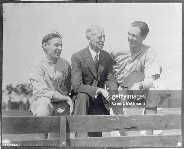 The Macks, Inc.--Earl Mack, Coach, , Connie Mack, Manager, , and Connie Mack Jr., Assistant Coach, , are all of the Philadelphia Athletics. They're...