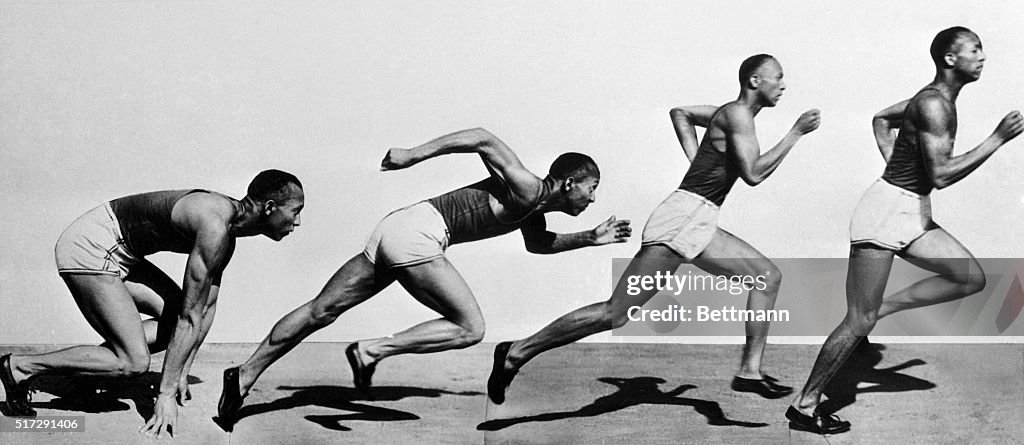 Jesse Owens In Composite Photo