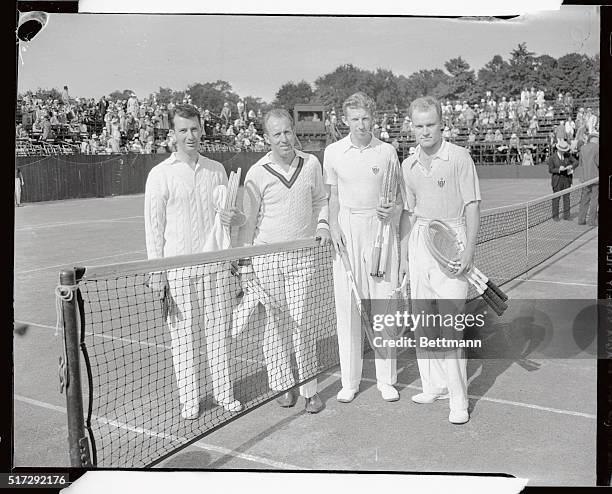 Don Budge and Gene Mako, of California, won the right to play in the finals of the National Doubles Tennis play when they defeated Wilmer Allison and...