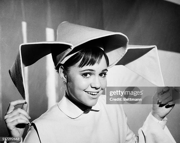 Actress Sally Field as she appears in the TV series: "The Flying Nun." Photograph, 1967.