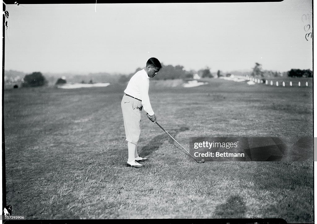 Bobby Jones Preparing His Shot