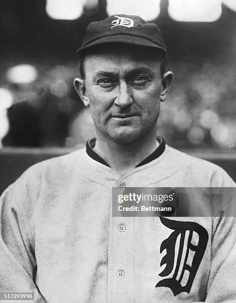 Picture shows famed Detroit Tiger, Ty Cobb.