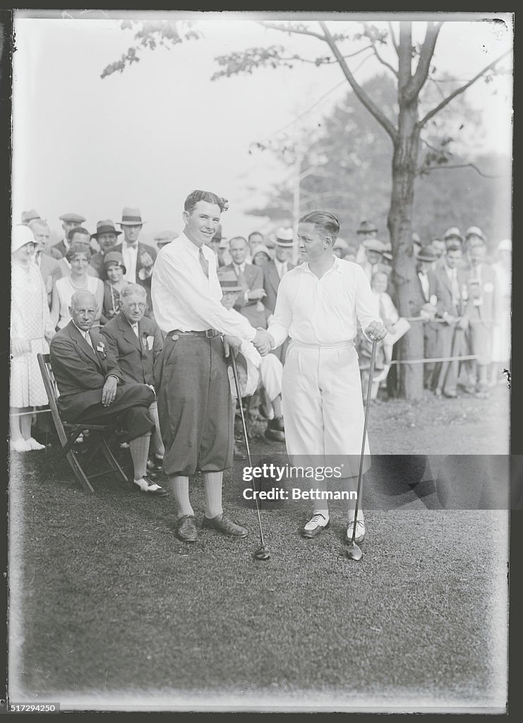 Fay Coleman Shaking Hands with Bobby Jones