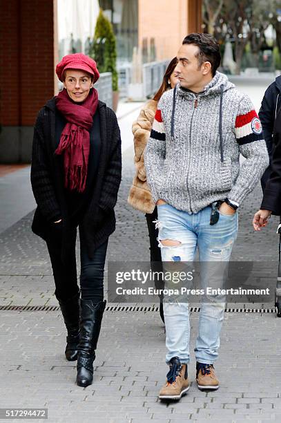 Rocio Carrasco and Fidel Albiac are seen on February 28, 2016 in Madrid, Spain.