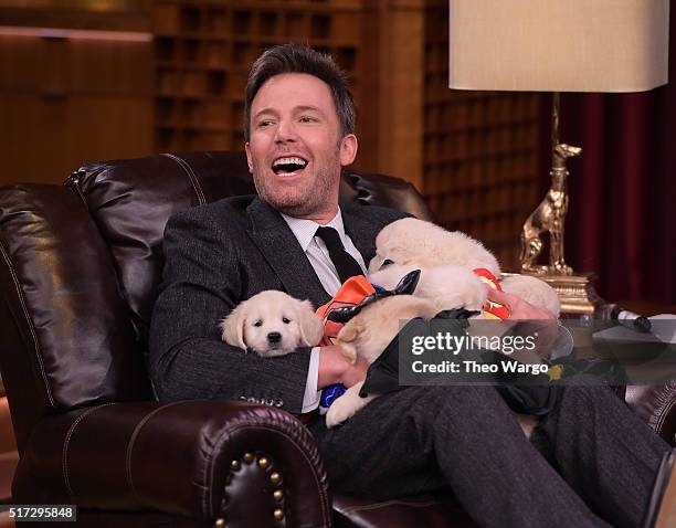 Ben Affleck Visits "The Tonight Show Starring Jimmy Fallon" at NBC Studios on March 24, 2016 in New York City.