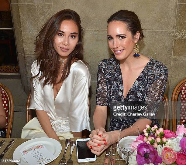 Rumi Neely and Louise Roe attend Jaime King x ColourPop Launch #ALCHEMY at Chateau Marmont on March 24, 2016 in Los Angeles, California.