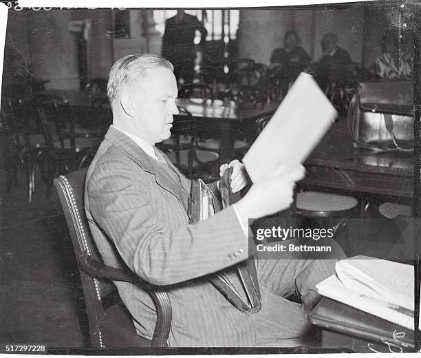 William Alfred Eddy, president of Hobart and William Smith Colleges, at Geneva, N.Y., as he testified before the Senate Judiciary Committee hearing...