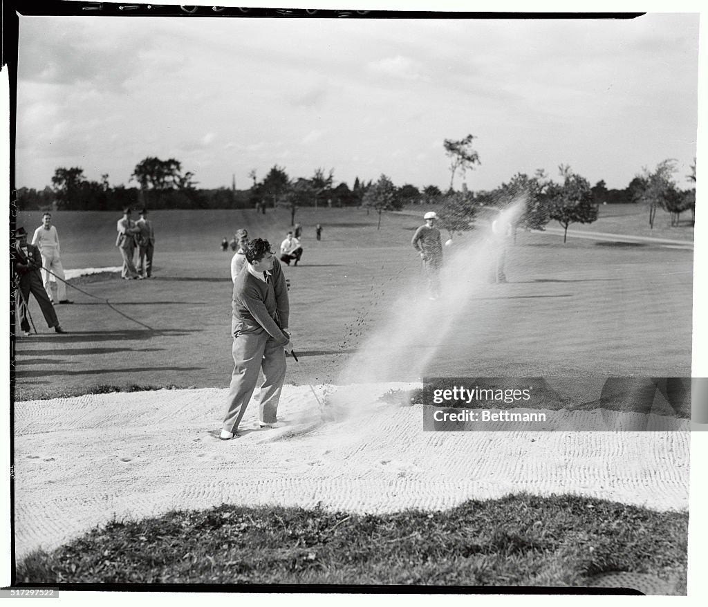 Lawson Little Shooting out of a Sandtrap
