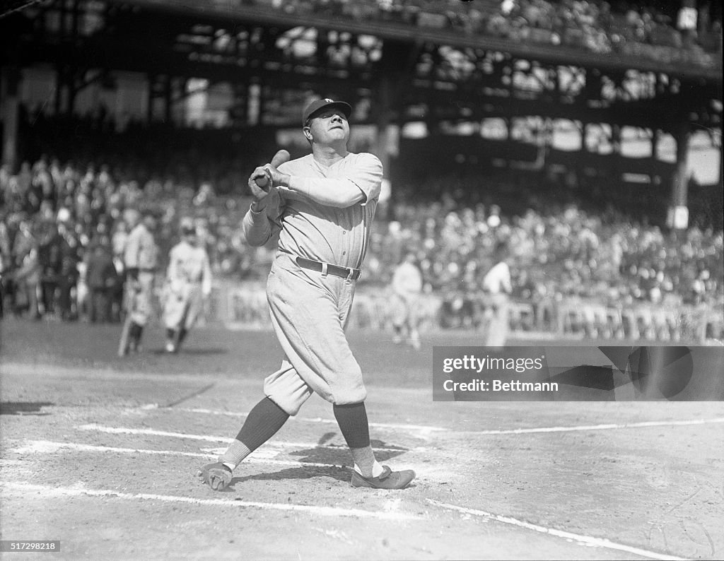Babe Ruth Swinging Bat