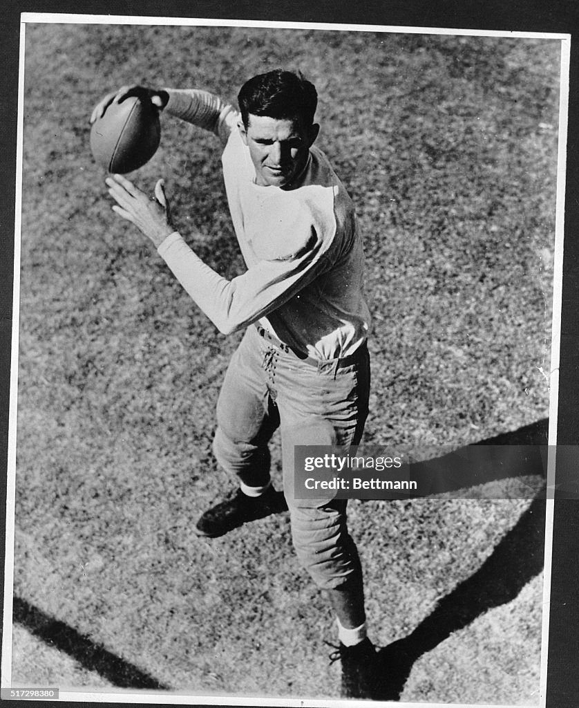Sam Baugh Picture shows quarterback, Sammy Baugh, of Texas Christian University ...