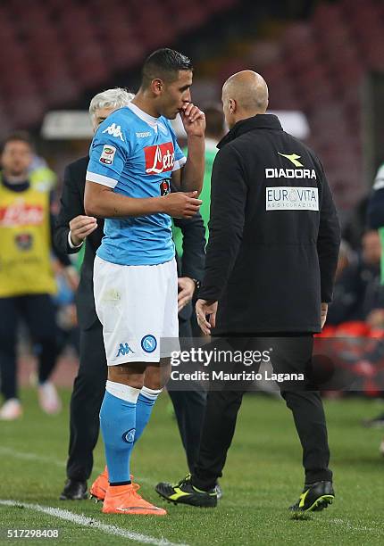 The referee assistant Rosario Abisso during the Serie A match between SSC Napoli and Genoa CFC at Stadio San Paolo on March 20, 2016 in Naples, Italy.